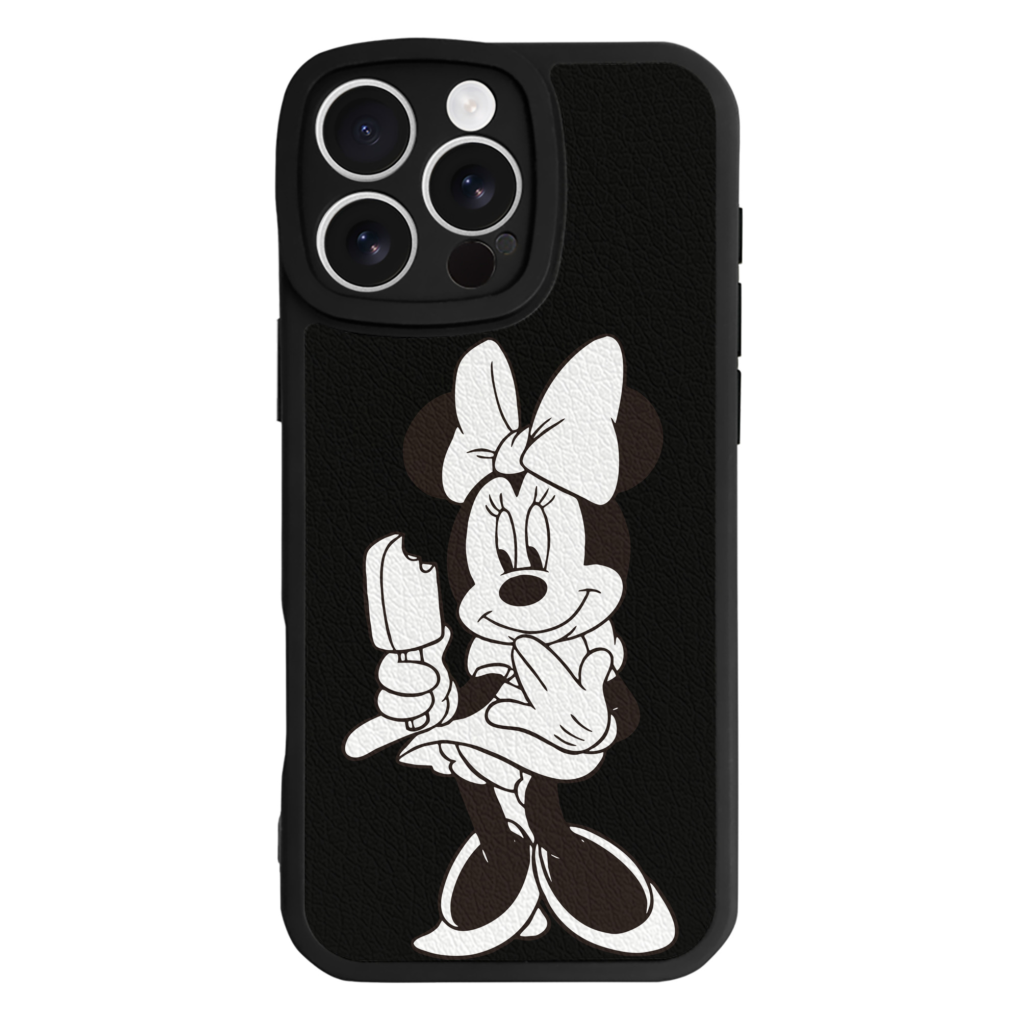 （画像用） ミッキーマウス Mickey Mouse 【iPhone 16シリーズ対応】シリコンスマホケース（レザー調） 材質：シリコン